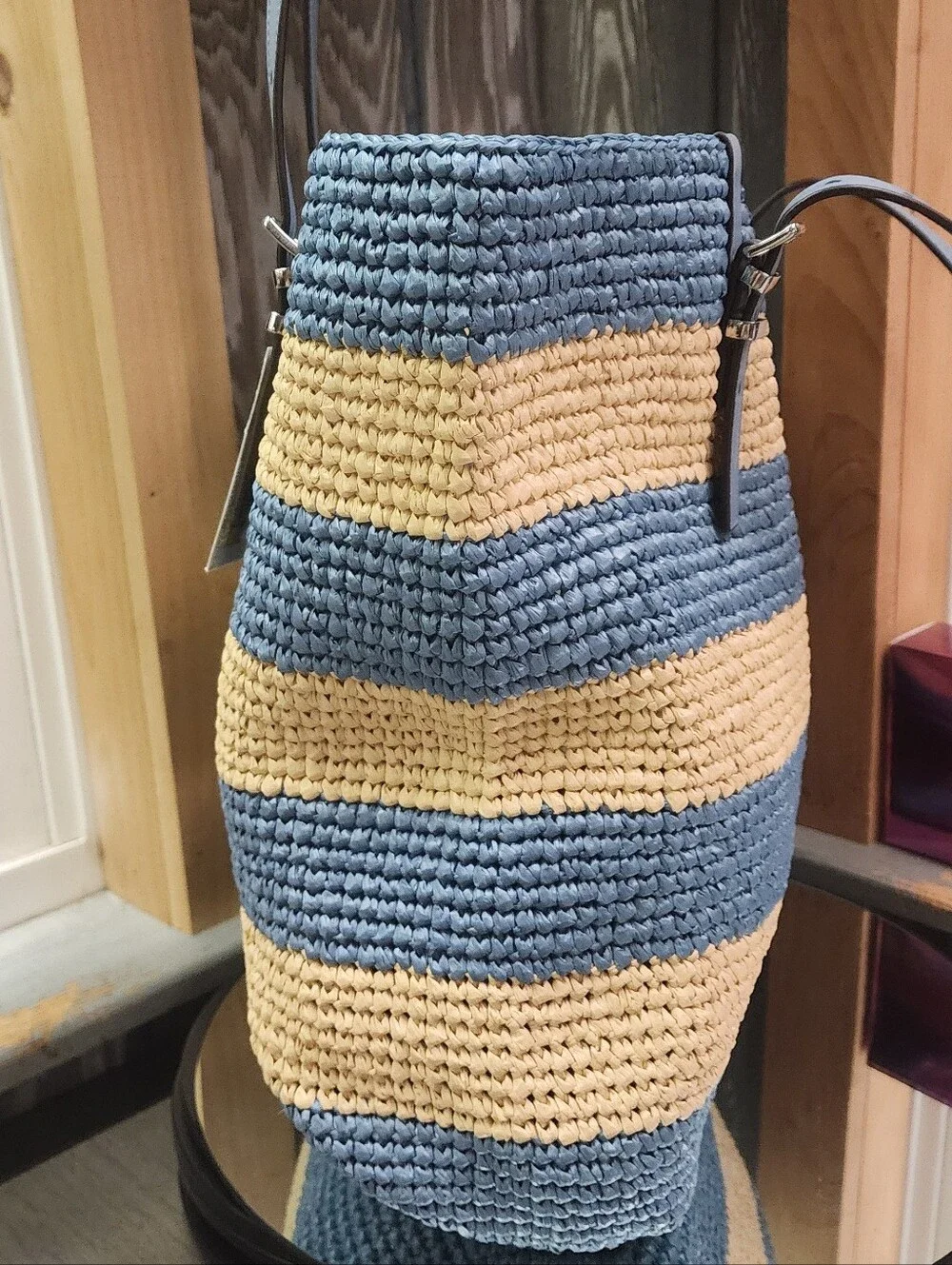 NWT MIchael Kors Quinn Woven Tote Bag - Picture 5 of 10